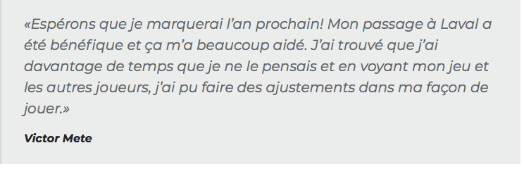 Tout le monde ne parlait que du TOUR CHAPEAU de Ryan Poehling...à part Mete!!!! HAHA!!!