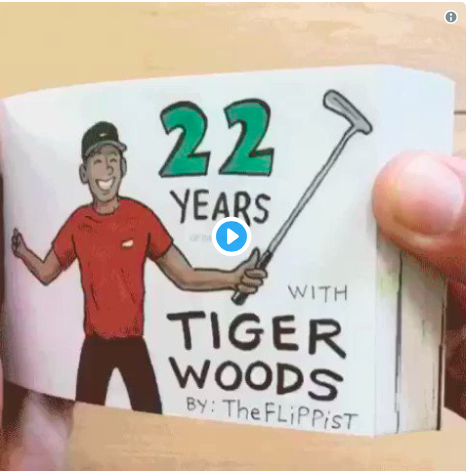Vidéo: 22 ans de TIGER WOODS...Dans un FLIP BOOK...