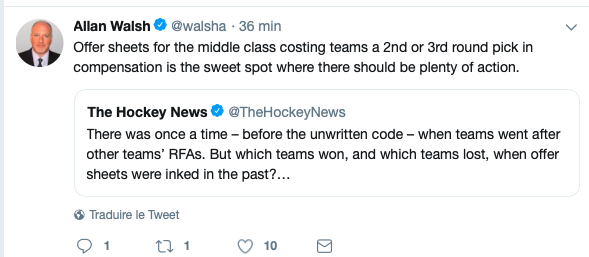 Allan Walsh... Avoue qu'il y aura beaucoup d'OFFRES HOSTILE.