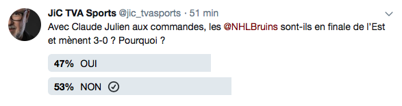 AYOYE...Il y a encore du monde qui pense, que si Claude Julien...