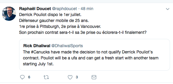 Cela n'a pas été LONG avant que le nom de Derrick Pouliot circule dans les médias traditionnels...
