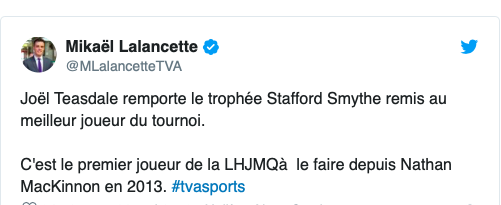 Comment Joel Teasdale peut être le MEILLEUR JOUEUR du tournoi....et...