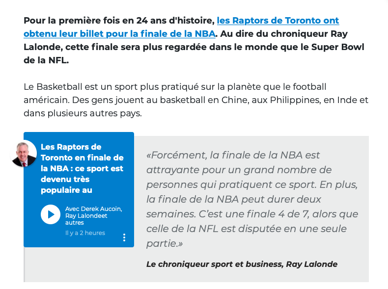 Dans l'optique d'avoir une équipe de la NBA un jour....