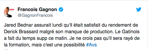 Derick Brassard nous fait penser à David Desharnais en FIN de CARRIÈRE..