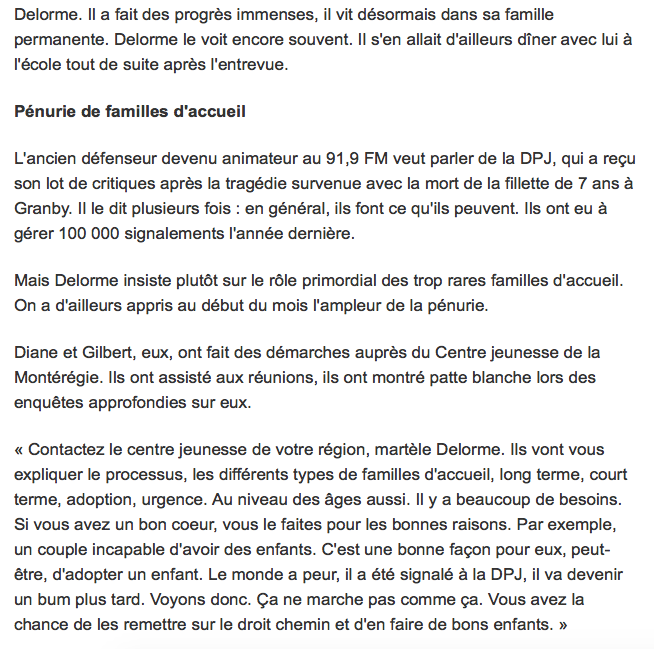 Gilbert Delorme nous a donné les LARMES aux yeux...