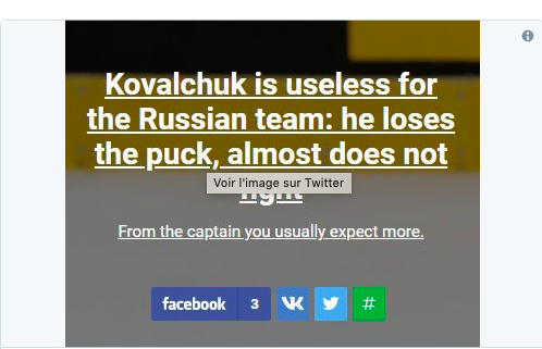 Ilya Kovalchuk est FINI....même en Russie...