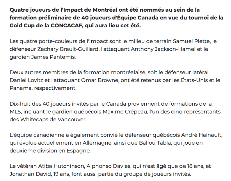 Imaginez à quel point on est POCHE au soccer...