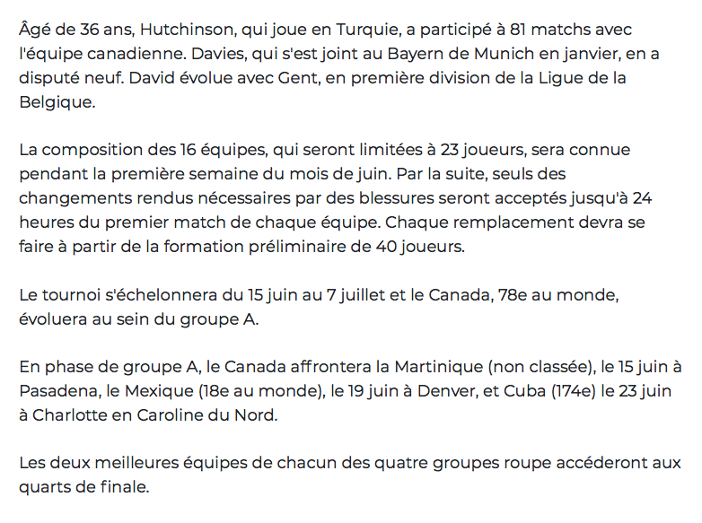 Imaginez à quel point on est POCHE au soccer...