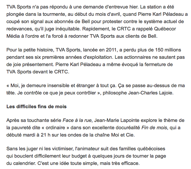 Jean-Charles Lajoie nous avait traité de MENTEURS sur twitter...OUCH....
