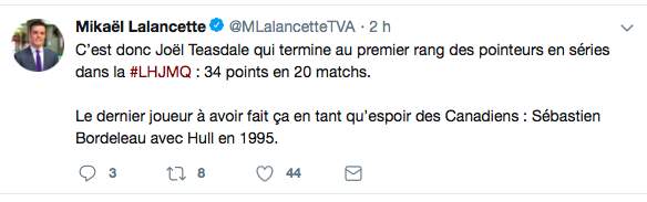 Joel Teasdale le SÉBASTIEN BORDELEAU 2.0....