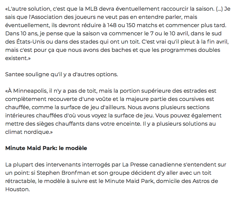 Le MODÈLE du STADE des EXPOS...