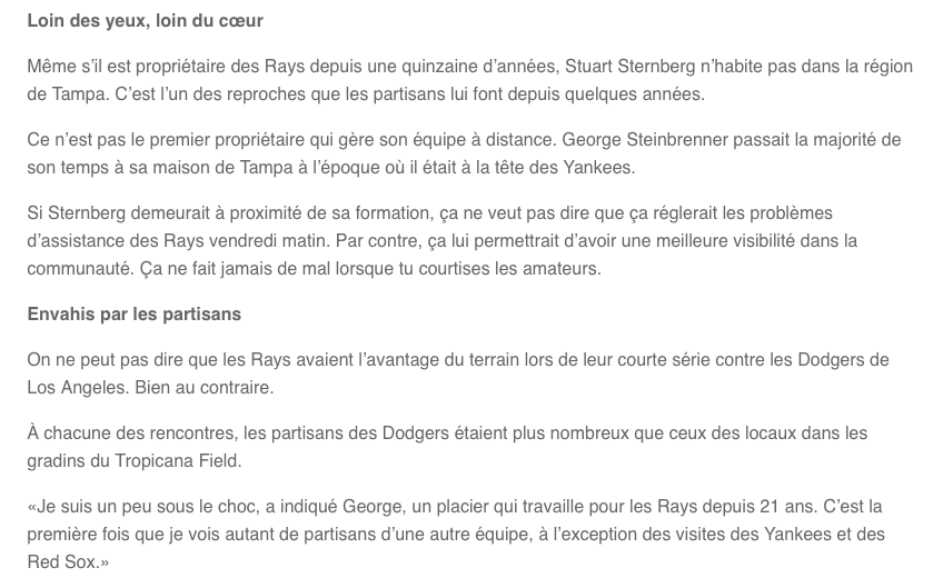 Le nom de Montréal...EXPLOSE à Tampa Bay...