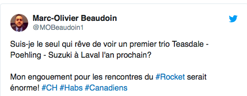 Le PREMIER TRIO du ROCKET l'an prochain?