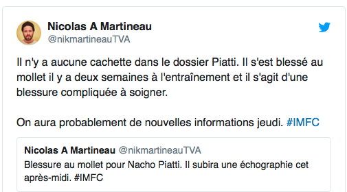 Le problème des journalistes de TVA Sports...