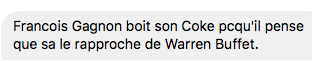 L'un de nos internautes sait pourquoi François Gagnon boit du COKE CONSTAMMENT...