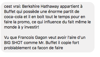 L'un de nos internautes sait pourquoi François Gagnon boit du COKE CONSTAMMENT...