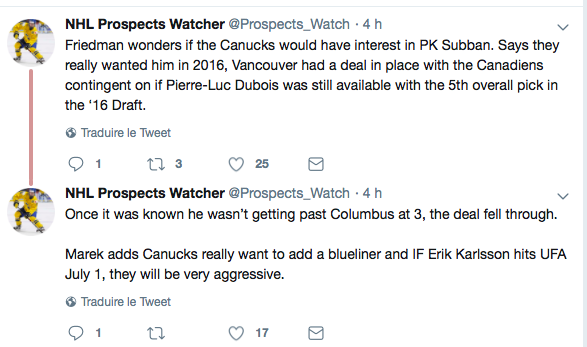 Marc Bergevin aurait dû envoyer PK Subban à Vancouver...