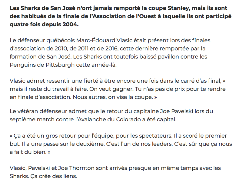 Marc-Édouard Vlasic est tellement COCKY et ARROGANT déjà...