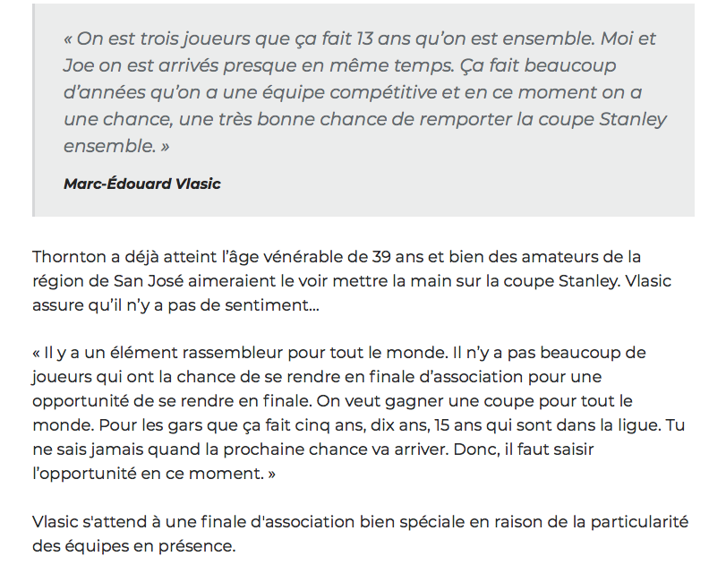 Marc-Édouard Vlasic est tellement COCKY et ARROGANT déjà...