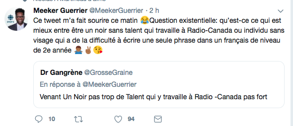 Meeker Guerrier VICTIME de RACISME sur twitter...