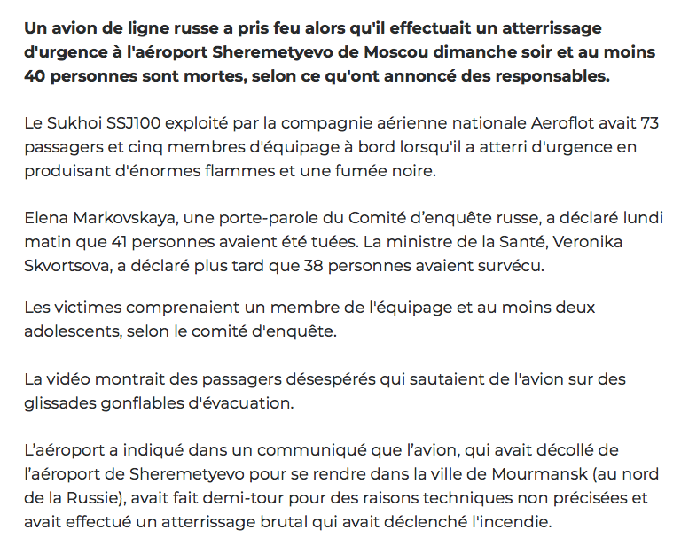 N'allez pas dans la KHL...Vous allez mourir dans un accident d'avion..