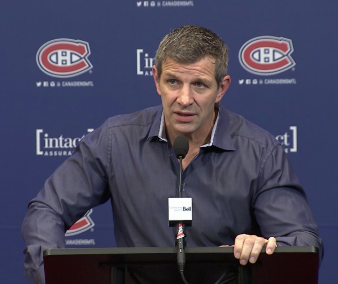 On a pas eu droit à ça, pour Marc Bergevin...