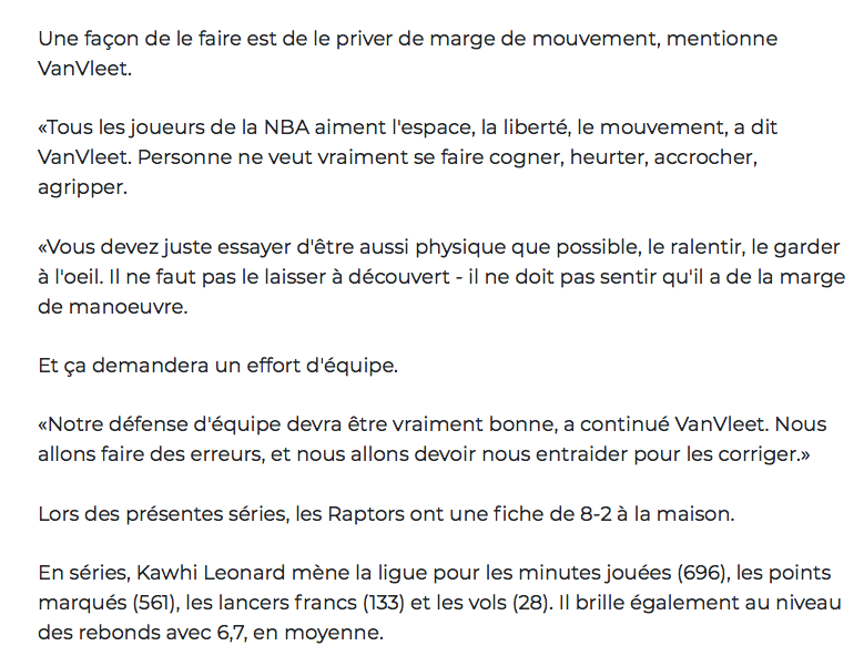 On aimerait...que Marc Bergevin s'INSPIRE des Raptors...