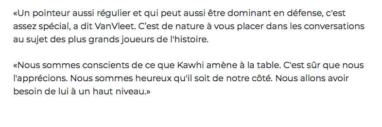 On aimerait...que Marc Bergevin s'INSPIRE des Raptors...