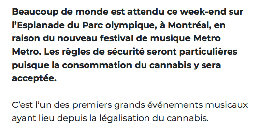 On va pouvoir entrer au Centre Bell avec 30 GRAMMES de POT?