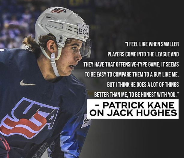 Patrick Kane continue de jurer, que Jack Hughes...