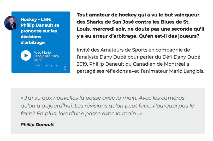 Phil Danault se MÊLE de la CONTROVERSE..