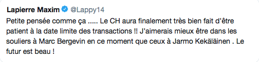 Pourquoi Maxim Lapierre liche le cul de Marc Bergevin ?