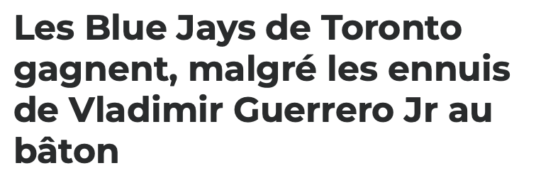 Vladimir Guerrero JUNIOR est en train de CHOKER BIG TIME...