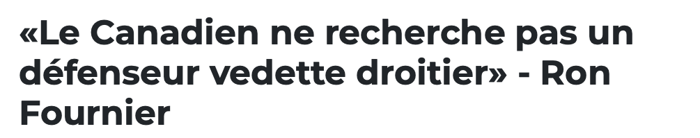 Au tour de Ron Fournier de TUER la RUMEUR KARLSSON à Montréal....