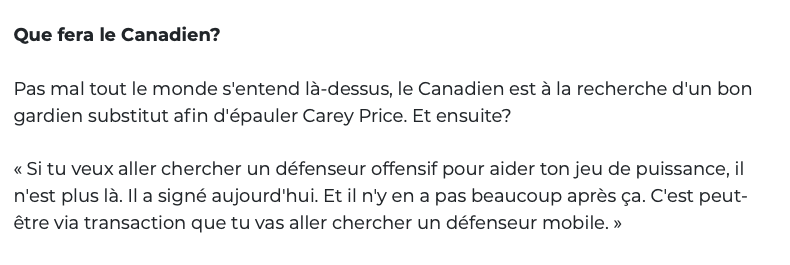 Benoît Brunet VISE Erik Karlsson....