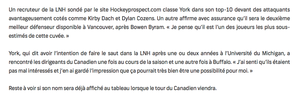 Cam York à Montréal...DONE DEAL?
