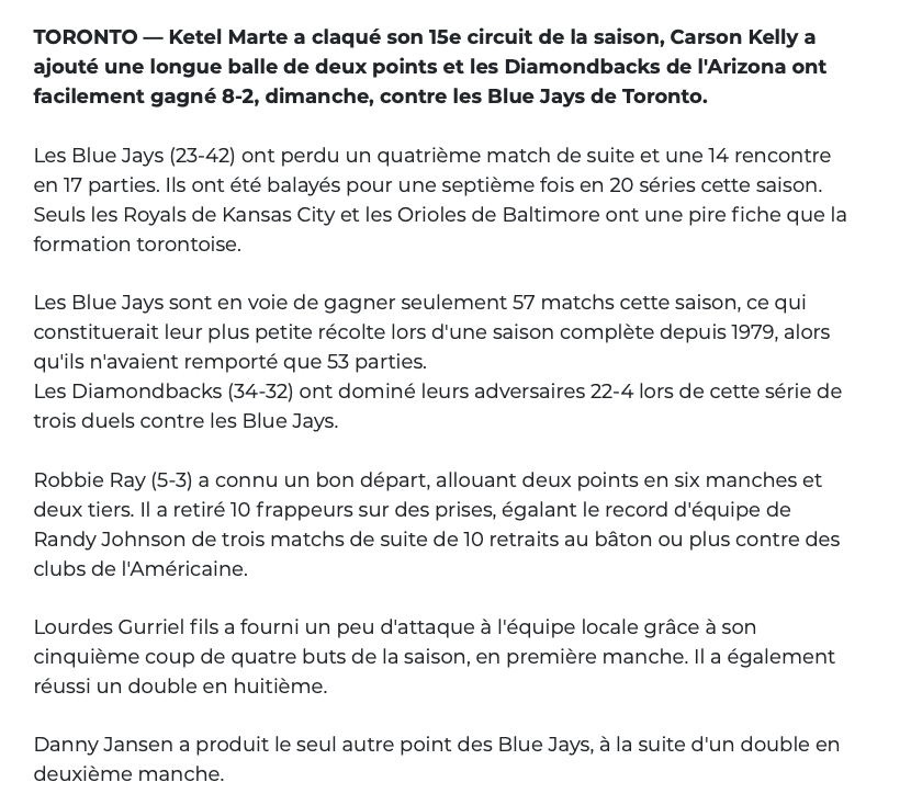 C'est PARFAIT que les Blue Jays soient POURRIS...