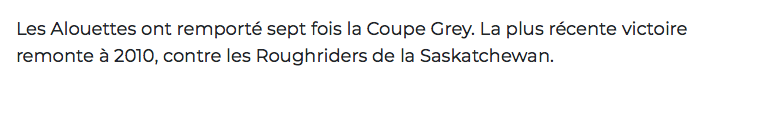 C'est pas le VISAGE des Alouettes qu'il faut changer..