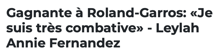 Cette demoisellle...Est le CONTRAIRE ABSOLU d'Eugénie Bouchard...