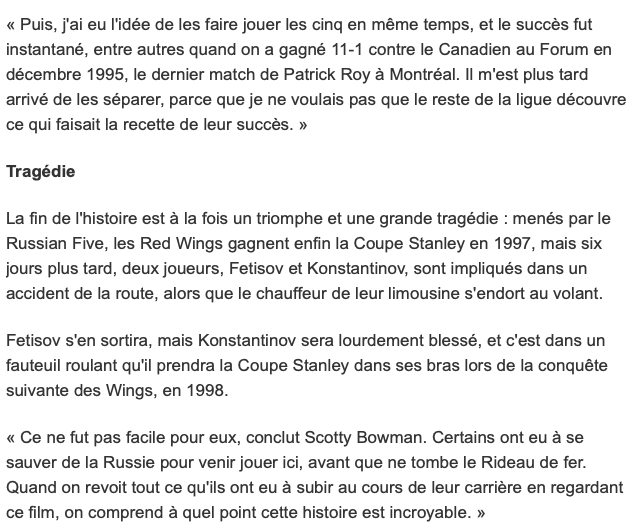 Claude Julien doit lire cet article...et regarder....