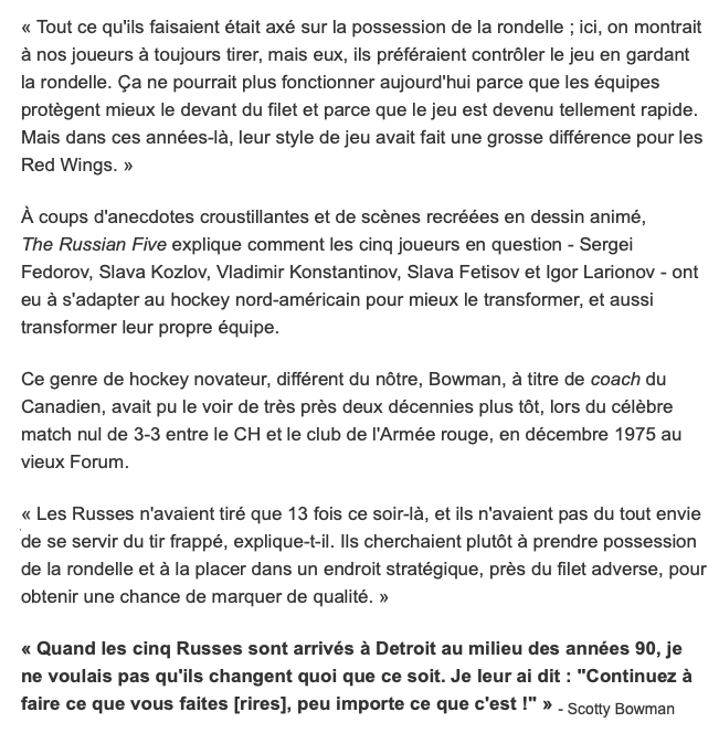 Claude Julien doit lire cet article...et regarder....