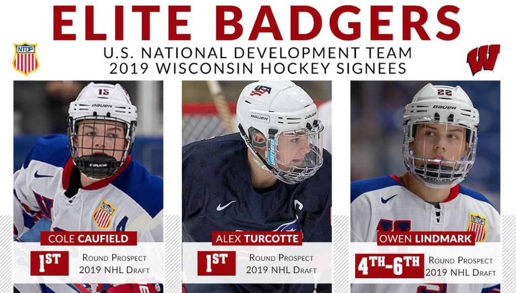 Cole Caufield est déjà engagé avec l'UNIVERSITÉ du WISCONSIN...