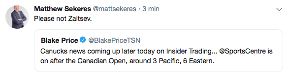 Est-ce que Nikita Zaitsev est un membre des Canucks ?
