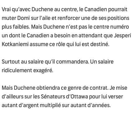 François Gagnon lance un MESSAGE à Marc Bergevin...