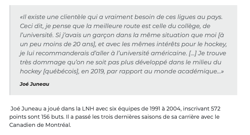 Joe Juneau envoie promener la LHJMQ...