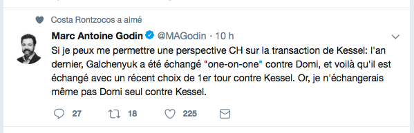 John Chayka a échangé Max Domi et Pierre-Olivier Joseph pour Phil Kessel...