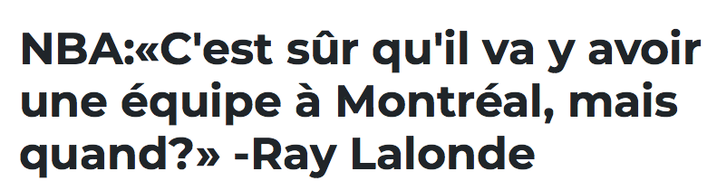 La NBA à Montréal...avant les Nordiques....