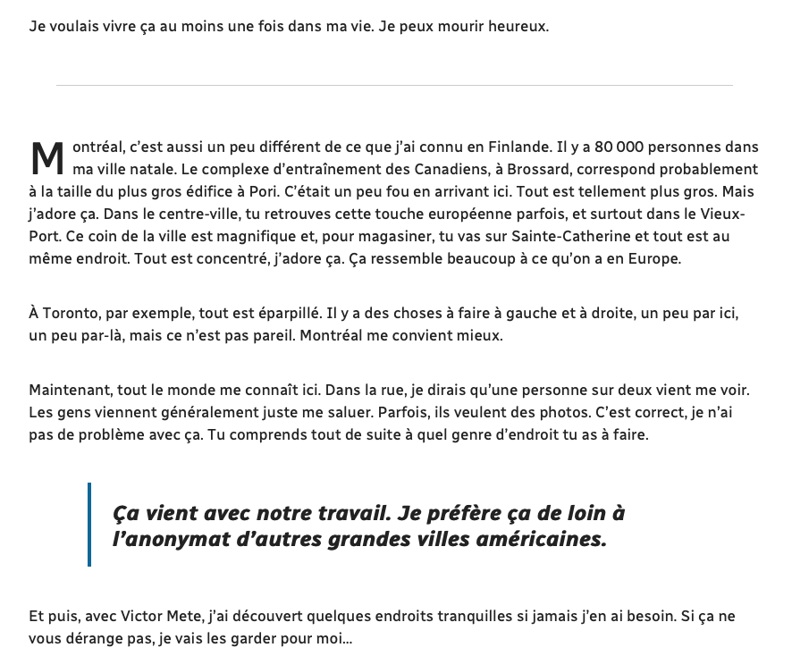 Le JOURNAL INTIME de Jesperi Kotkaniemi...