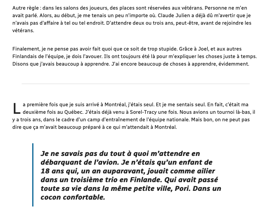 Le JOURNAL INTIME de Jesperi Kotkaniemi...