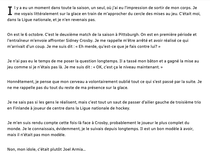 Le JOURNAL INTIME de Jesperi Kotkaniemi...